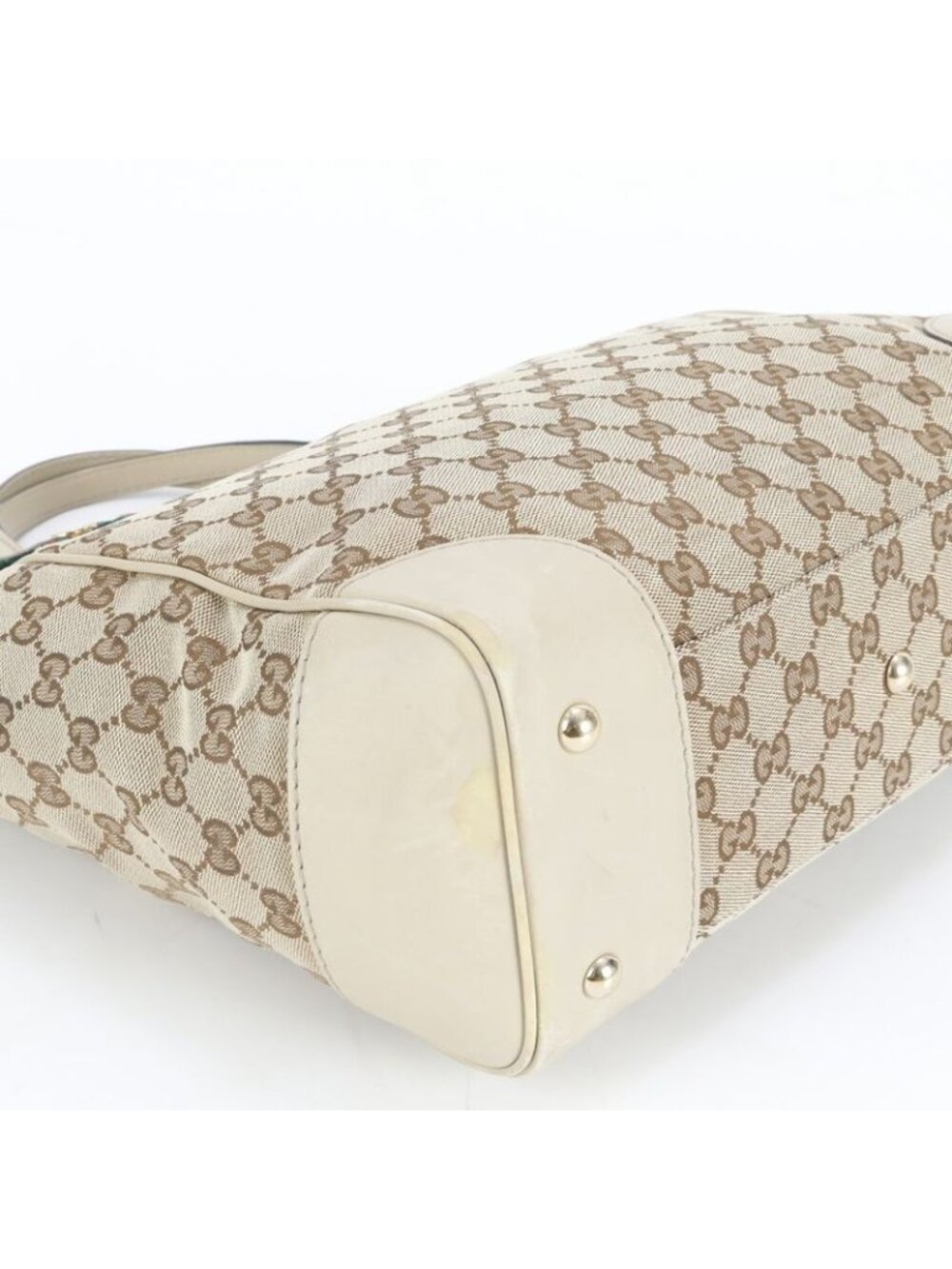 ★SOLD★ Gucci GG Canvas Mayfair Leather Tote Shoulder Hand Beige - Picture 4 of 9